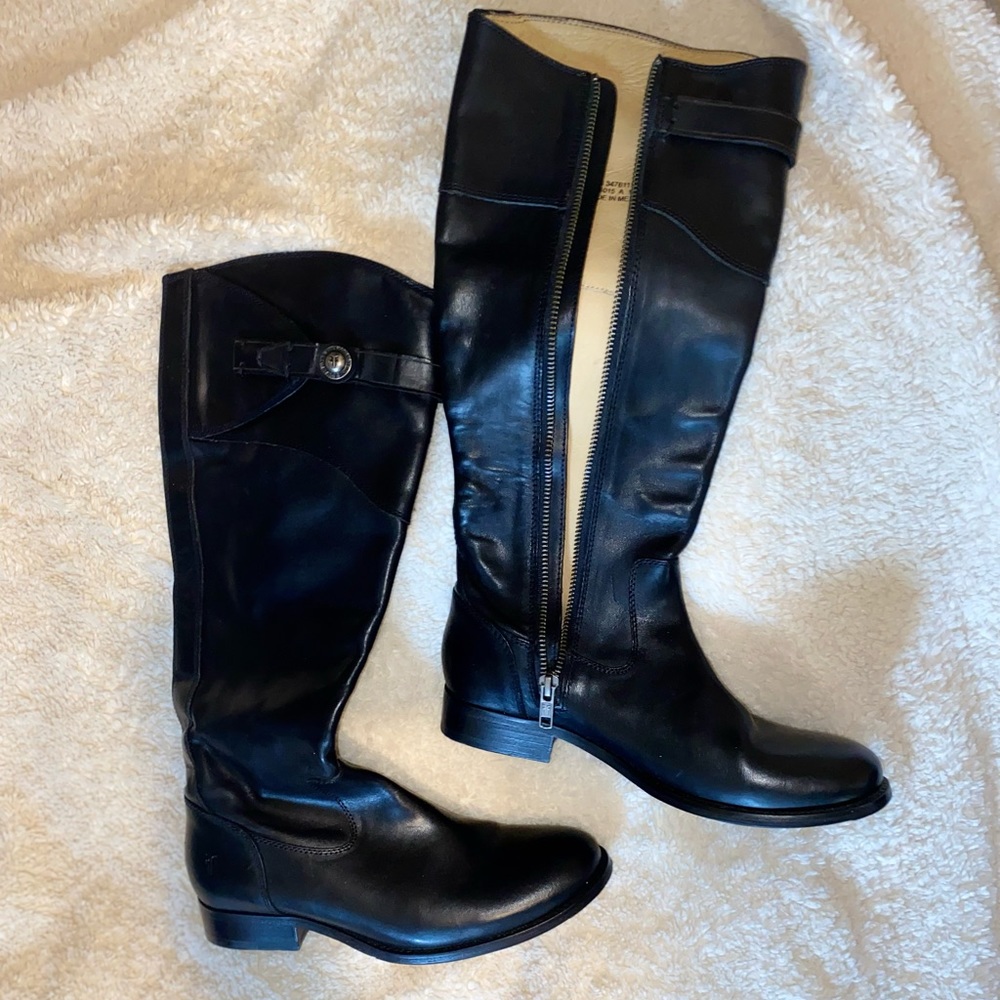 Frye Black Knee High Boots Molly